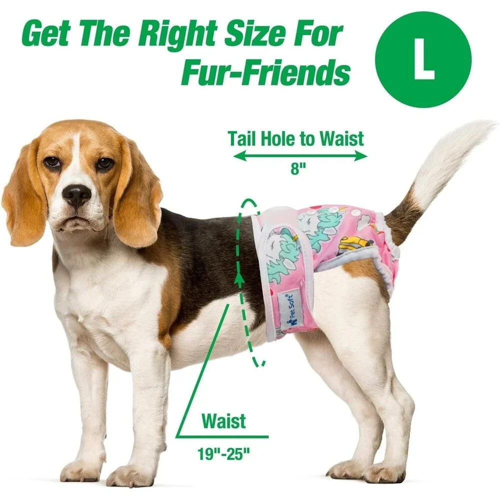 3-Pack Pet Soft Female Dog Diapers LARGE 19
